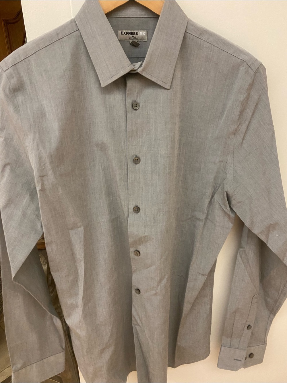 Express Men’s Light Gray Dress Shirt